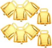 PHENOFICE 8pcs Metal Cow Bell for Cattle Pet Farm Animal Loud Bells Hanging Decorations
