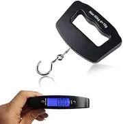 Odowalker Fishing Scale Luggage Weighing Scale Digital Electronic Balance Backlit LCD Display Scales with Hanging Hook,50 Killogram / 110 lb - Big Handle