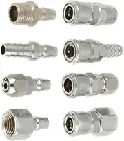 High Pressure, Pneumatic Air Compressor Hose Connector, Easy to Connect and Disconnect, 8 Pieces 1/2