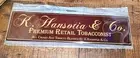 Gurkha Cigar K. Hansotia Co. Premium Tobacco Metal Advertising Sign Red 32"