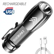 Mini Flashlight USB Rechargeable Torch Camping Light Searchlight for Camping CR