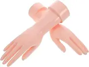 HAPINARY 2pcs Hand Model Holder Desktop Ring Holder Delicate Hand Shaped Glove Stand for Jewelry Display Countertop Trinket Stand Skin Tone for Rings and Gloves