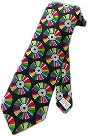 [RM Style] Musician DJ CD Recording Artist Necktie - Black - One Size Neck Tie