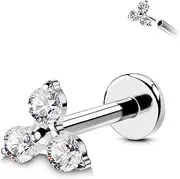 [COCHARM] F136 Titanium Hypoallergenic Helix Cartilage Tragus Piercing Jewellery 16G Threadless Cartilage Labret Bar 6mm 8mm Conch Bar Push Pin