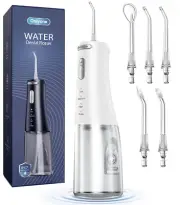 Portable Water Dental Flosser – 300ML Rechargeable Oral Irrigator with 4 Modes &