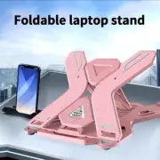 Laptop And Phone Stand Pink Lift Bracket Cushion Stability Base Cooling Stand