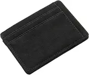 [Generic] Slim Magic Wallet - PU Leather Minimalist Wallet with Magic Money Clip & Card Holders,Coin Purse, Money Wallet, Cards and Cash Organizer for Men, Black, Refer to description, Unisex