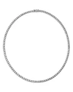Bloomingdale's Fine Collection Certified Diamond Tennis Necklace in 14K White Gold, 15 tcw, 16.5