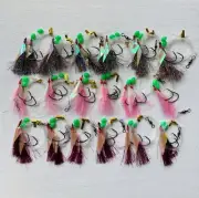 18 pcs Snapper Snatchers Flasher Circle Hook Fishing Rigs 5/0 3 Colors Tackle