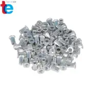 100 Pack 10-24 UNC Aluminum Rivet Nut Rivnut Insert Nutsert SAE