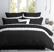 Queen Quilt Cover Set - Granite Waffle