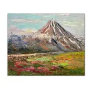 landscape painting Volcano art Mountain landscape Viluchinsky Volcano Nature