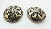 Pair Jeremiah Watt Antiqued White Bronze Abilene Conchos 3/4" Screw Back Horse