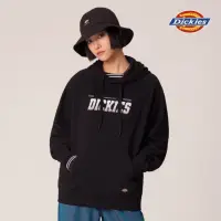 在飛比找momo購物網優惠-【Dickies】女款黑色純棉胸前Dickies漸層圖案連帽