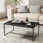 Marble Coffee Table with Thicker Leg Modern Rectangular Living Room Center Table