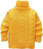 [YETANLID] Baby Boys Turtleneck Knit Sweaters Soft Warm High Collar Pullover Sweater Size 1-8T