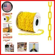 Lightweight 124ft Yellow Plastic Chain - Customizable Crowd Control Solution