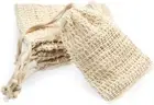 5 Pack Natural Cotton Soap Saver Bag Zero Waste Mesh Bar Soap Loofah Holder Pouc