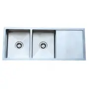 1160*460*200mm 304 Stainless Steel Square Under Mount/Drop in Sink with Drainer
