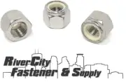 (5) 1/2-13 Stainless Nylon Insert Lock / Stop / Nyloc Nuts 1/2x13 Elastic Nut