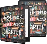 Case for 6.8" Kindle Paperwhite (11th Generation-2021) and Kindle Paperwhite Signature Edition, Book Lovers Lightweight Protective Cover with Auto Wake/Sleep, Just One More Chapter