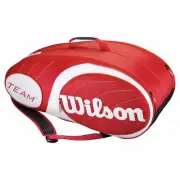 WILSON TEAM 6 PACK TENNIS KIT BAG PRICE-(RED)