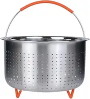 Instant Pot Accessories Stainless Steel Steamer Basket for Cooking 6Qt Vegetable Steamer with Silicone Handle and Tripod