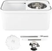 Spin Mop and Bucket with Wringer Set, HandsFree 360 Degree Rotating Microfiber Mop ＆ Spin Bucket System, Extendable Stainless Steel Handle for Hardwood, Tile, Laminate