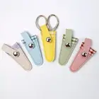 Colorful Vintage Embroidery Scissors Sheath Lattice Scissors Protective Cover S1