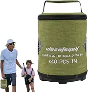Golf Pouch Bag | Large Capacity Cylinder Bag for Golf Balls | Portable Foldable Storage Pouches, Lightweight Golf Sack for Golf Ball, Pingpong