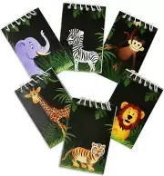 48 Count Zoo Jungle Animal Mini Notepads Safari Tropical Themed Favor Supplies D