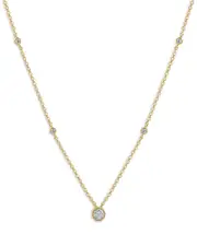 Bloomingdale's Fine Collection Diamond Solitaire Necklace in 14K Yellow Gold, 0.25 tcw