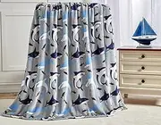Elegant Comfort Lightweight Printed Throw Blanket- All Season, Ultra Soft, Cozy and Plush- Decorative Throw Blankets, Perfect for Lounging, 50 x 60 inches, Gray Shark, Throw Blanket