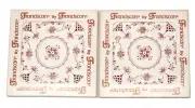 Erica Pink white By Franciscan Tea Tile Trivet 6" x 6"