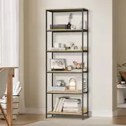 Oikiture Display Shelf 5 Tier Bookshelf Storage Shelves Stand Rack Bookcase