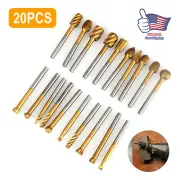 20x Diamond Burr Bits Drill Set For Dremel Rotary Multi Tool Accessories Kit