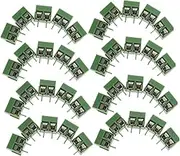 GLEAVI 80pcs Mount Screw Terminal Blocks 2 Pin 5.08mm Pitch Crimp Terminals for Circuit Board