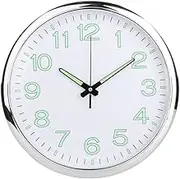 YXSH 12-inch Luminous Wall Clock Silent, Non-Ticking Luminous Wall Clock Battery-Powered, Modern Round Wall Clock, Suitable for Bedroom, Kitchen and Living Room Decoration