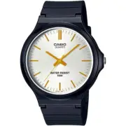 Casio MW240-7E3 Unisex Classic Analog Black & Gold Resin Watch