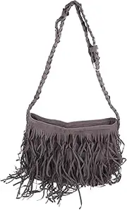 [VALICLUD] Light Tan Tassel Shoulder Bag Chic Crossbody Handbag Fringe Design present for Women Birthdays Special Occasions Stylish Faux Tote
