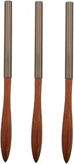 OATIPHO 3pcs Nail Art Pen Set Multi-functional Manicure Brush Flat Head Ergonomic Wooden Handle for Quick Nail Art