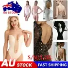 Women's Bodysuit Deep U Plunge Seamless Push Up Bra Thong Backless Dress Shaper