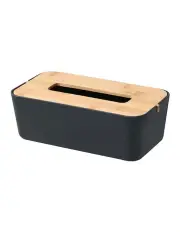 [Takara] Takae Natural Bamboo Tissue Box Large in Black