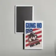Gung Ho Mini Movie Poster Fridge Locker Magnet