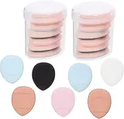 3 Boxes Mini Finger Puff Puff Make up Brushes Powder Puff Pressed Powder Puff Holder Paw Makeup Puffers Triangle Soft Body Puff Highlighter Hydrophilic Non-latex