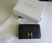 GORGEOUS CHLOE MARCIE TRI-FOLD WALLET BLACK COLOR MADE IN ITALY NEWT WITH TAGS!!