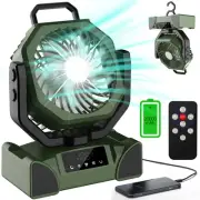 20000mAh Portable Camping Fan Rechargeable,Max 68 Hrs Runtime Battery Operate...