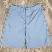 Ben Hogan Golf Shorts Mens 34 Light Blue Check Performance UPF 10" Inseam NEW