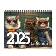 Stylish Cats Wall Calendar 2025, 12 Month Calendar, Hanging Calendar for Cat Love, Home Office Wall Calender