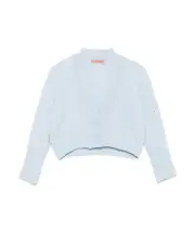 cropped cardigan M light blue